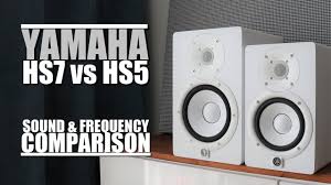 Yamaha Hs7 Vs Yamaha Hs5 Sound Frequency Response Comparison