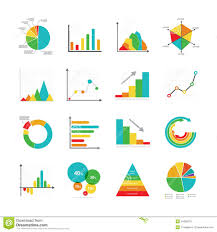 set of business marketing dot bar pie charts diagrams and