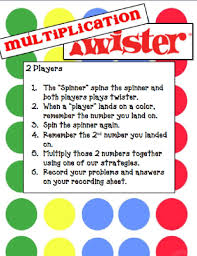Multiplication Twister Directions Scribd Math Lessons Elementary Math Math Work