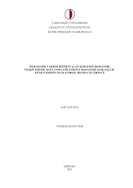 YAKIN DOĞU ÜNİVERSİTESİ LİSANSÜSTÜ EĞİTİM ENSTİTÜSÜ KLİNİK PSİKOLOJİ  ANABİLİM DALI PSİKOLOJİK YARDIM HİZM