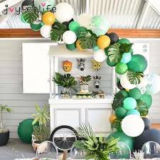 Jungle safari theme balloon garland arch kit, baby shower boy decoration, confetti balloons, animal zoo theme birthday party decorations. Wedding Party Decoration Flamingo Summer Party Supplies Palm Leaves Hawaiian Birthday Jungle Beach Theme Party Pineapple Balloon Buy At The Price Of 0 72 In Aliexpress Com Imall Com