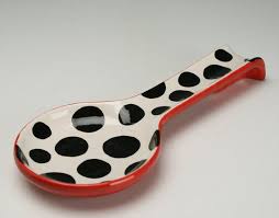 Check spelling or type a new query. Reserved For Antoinette Spoon Holder Long And Hand Painted Black Polka Dots With Red Back On Spoon Rest Spoon Rest Ceramic Spoons Spoon Holder