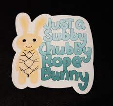 Subby Chubby Rope Bunny Sticker - Etsy