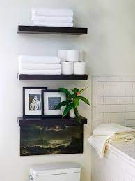 floating shelves white towels and top as accessories bathroom towel storage home decor small remodel reclaimed wood wall