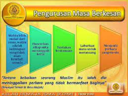 Pengurusan juga telah memutuskan apa yang perlu berlaku pada masa hadapan dan mencipta rancangan untuk pengurusan dalam islam. Pengurusan Masa Lampiran