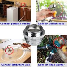 How can i connect washing machine to toilet water supply? Buy Whk Faucet Adapter Faucet To Hose Adapter Multi Thread Garden Hose Adapter Kitchen Sink Faucet Adapter To Garden Hose Brass Aerator Adapter For Female To Male And Male To Male Chrome Plated 2pack