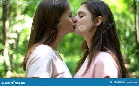 Pretty Lesbians Kissing Gently, First Love, Affectionate Attitude To Each  Other Stock Photo - Image of girl, lgbt: 129618038