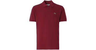 Maybe you would like to learn more about one of these? Lacoste Cotton Bordeaux L 12 12 Short Sleeved Polo Shirt L1212 476 In Red For Men Lyst