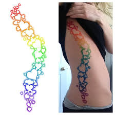 Tattoo Design Rainbow Hearts By Badfish1111 On Deviantart Rainbow Tattoos Rainbow Heart Tattoo Tattoos