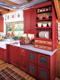 Red kitchen cabinets and red kitchen accessories are popular ideas for interior decorating with red colors. Red Kitchen Expression Or Pacification Balancedfoodandfuel Org