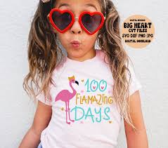 100 Flamazing Days Svg, Png, Jpg, Dxf, Flamingo School Svg, 100 Days Svg,  100 Days of School Svg Design, Silhouette, Cricut, Sublimation