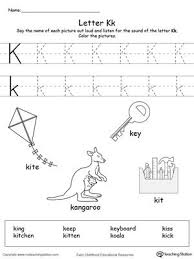 Words Starting With Letter K Tracing Worksheets Preschool Alphabet Worksheets Preschool Letter K Words