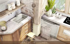 The kitchen is an important aspect to every sim home, as we known that hunger bar goes down faster than anything else. Sims 4 Cc Architecturecross Attic Kitchen Download