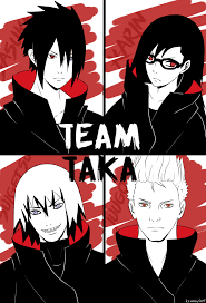 Kazhmiran Team Taka I Looove Sasuke S Shinden Hair And Team Taka Gaiden Designs I Want To Combine Them Naruto Sasuke Sakura Naruto Uzumaki Naruto Teams