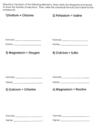 Select a metal and a nonmetal in this activity, students will create a sodium chloride molecule and explore how metals bond with nonmetals to create an ionic bond. Ionic Bonding Worksheet Answer Key Gizmo Page 3 Line 17qq Com