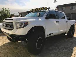The first step in building out your tundra is to install a long travel kit. Long Travel Toyota Tundra Prerunner By Lsk With Supercharger Toyota Tundra Toyota Toyota Tundra Lifted