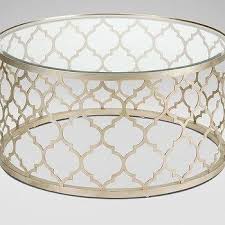 Shop the ethan allen coffee tables collection on chairish, home of the best vintage and used furniture, decor and art. Tracery Silver Moroccan Quatrefoil Glass Top Coffee Table