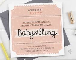 Dont panic , printable and downloadable free babysitting gift certificate template 21 482 x 513 we have created for you. Babysitting Voucher Etsy