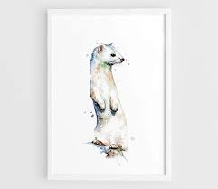 Pantalaimon His Dark Materials Tv Series Philip Pullman Fantasy Pan Lyra Belacqua Daemon Wall Art Film Print His Dark Materials Watercolor Painting Etsy Art
