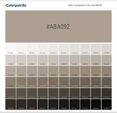 Not too dark or too cold. Hex Color Code Aba092 Pantone 16 0906 Tpx Simply Taupe Color Information Hsl Rgb Pantone