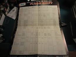 Details About Vintage 1963 Floor Shift Conversion Kit Wall Chart Ansen Fenton Hurst Foxcraft