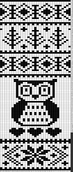 Tricksy Knitter Charts Fair Isle Big Owl Hearts Pattern