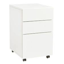 5 casters with locking mechanism. Suzanne Kasler White 3 Drawer File Cabinet