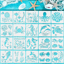 Size the stencils so the phrase fills the height or depth of the step, or go. Amazon Com 20 Pieces Sea Ocean Creatures Stencils Sea Painting Templates Reusable Sea Animal Painting Stencils For Diy Crafts Scrabooking Painting On Wood 13 X 13 Cm 5 1 X 5 1 Inch Arts Crafts Sewing
