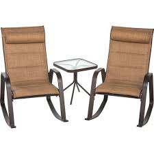 Mosaic 3 Piece Rocker And Table Set Patio Rocking Chairs Patio Chairs Patio Set