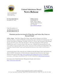 Mountain goat harvest closed in Whale Bay and Necker Bay Zones