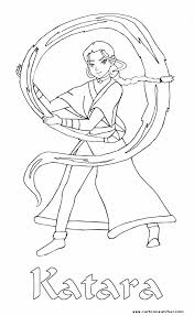 Katara Playing With Water Coloring Page Avatar The Last Airbender Art Coloring Pages Avatar The Last Airbender Funny