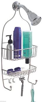 Amazon Com Hanging Shower Head Caddy Storage Organizer Shelves Rack Shampoo Holder Razor Home Kitchen Shower Caddy Hanging Shower Caddy Interdesign