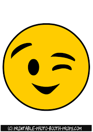 Winking Emoji Photo Booth Prop Emoji Printables Emoji Photo Booth Emoji Photo
