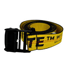 Off White Industrial Logo Belt Belts Polyester Yellow Ref 93339 Joli Closet Photo et images libres de droits pour ceinture noire. industrial logo belt