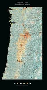 Oregon was inhabited by many original tribes before western traders, explorers, and settlers arrived. Northwest Oregon And Southwest Washington Elevation Tints Map Wall Maps