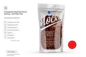 Download Transparent Stand Up Pouch Mockup Half Side View On Behance