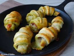 Croissants A L Italienne Jambon Cru Mozzarella Et Pesto Recette Croissant Au Jambon Recettes De Cuisine Recette