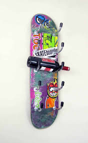 Skateboard Wine Rack 3 In 2020 Wine Rack Furniture Diy Wine Rack Homemade Wine Rack