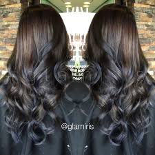 Smokey Gray Blue Balayage Ombre Glamiris Hair Blue Ombre Hair Balayage Hair