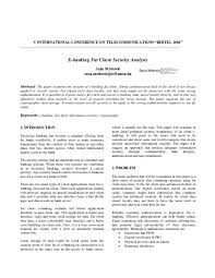Online and mobile banking at u.s. Pdf E Banking Fat Client Security Analysis Sasa Mrdovic Academia Edu