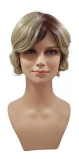 Peluca de fibra orgánica hecha a mano Célia