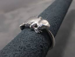 Bearded Dragon Ring Sterling Silver Beardie In 2021 Dragon Ring Bearded Dragon Sterling Ring