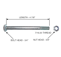 Drive Rear Wheel Axle Bolt