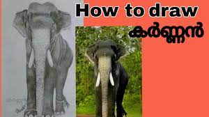 Baby elephant with mother.elephant minimalism sketch.nursery art.wall art.8x10. How To Draw Mangalamkunnu Karnan Youtube