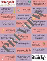Our deep conversation topics for married … 25 Date Night Questions For Married Couples Modern Mom Life