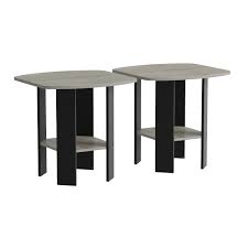 Furinno 211180gyw Simple Design End Table Set Of 2 Oak Grey Black Find Out More About The Great Product At The Image Link It Is An Affiliat End Tables Table End Table
