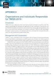 Organizations and Individuals Responsible for TIMSS 2019