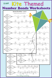 Kite Themed Number Bond Worksheets To 20 Number Bonds Worksheets Summer Math Worksheets Number Bond
