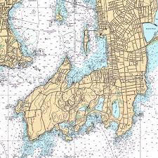 rhode island newport nautical chart decor