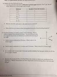 Phet molecule shapes worksheet answers. Solved Parti Electron Domains 1 Explore The Model Scree Chegg Com